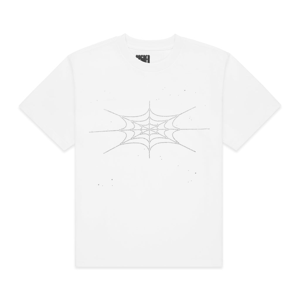 RHINESTONE SILK TEE