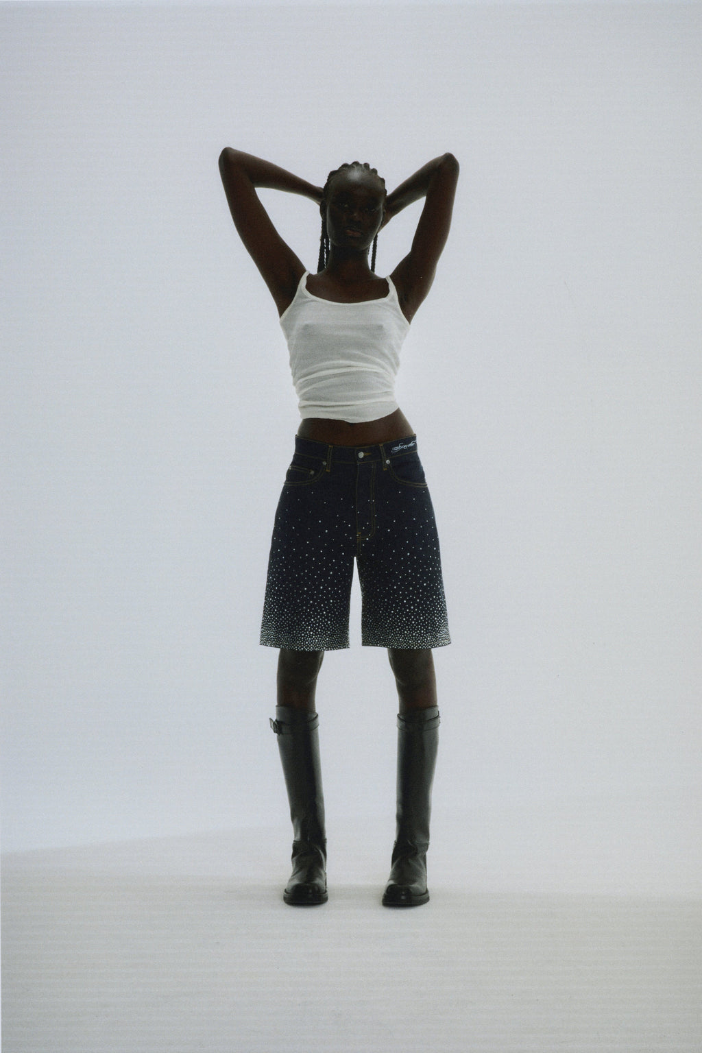 STAR DUST DENIM SHORT