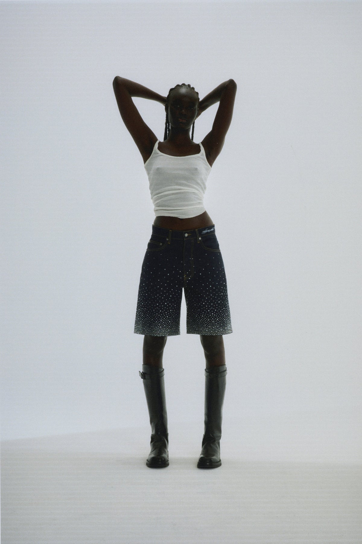 STAR DUST DENIM SHORT