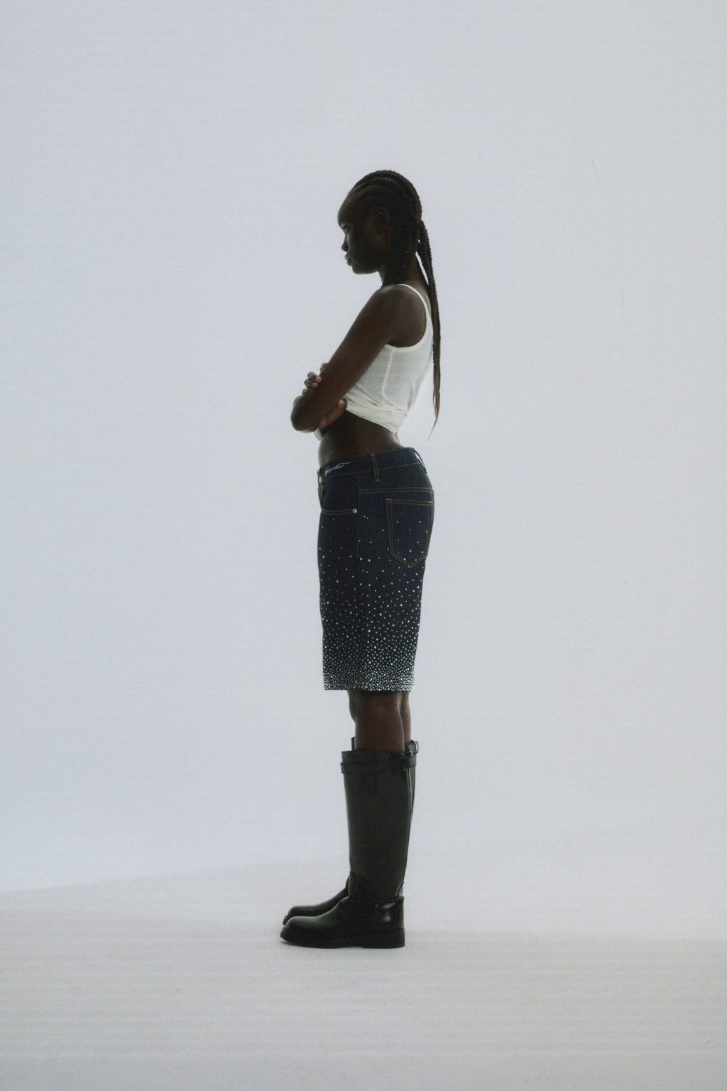 STAR DUST DENIM SHORT