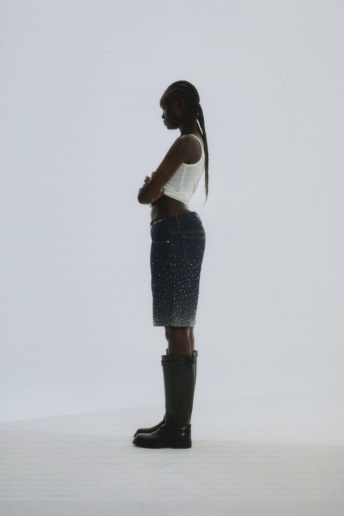 STAR DUST DENIM SHORT