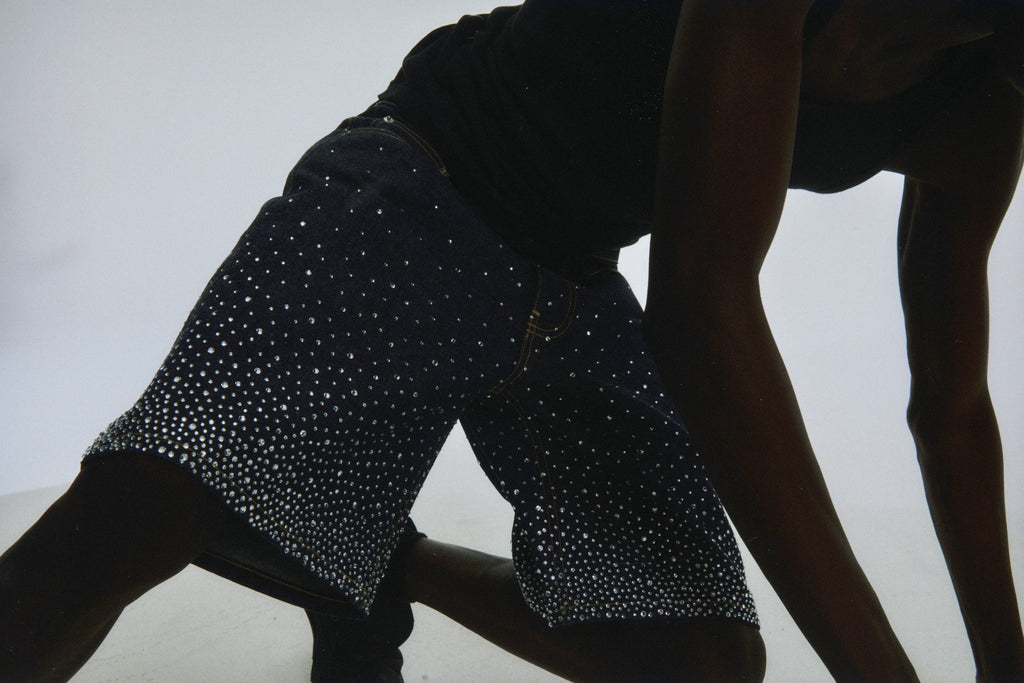 STAR DUST DENIM SHORT
