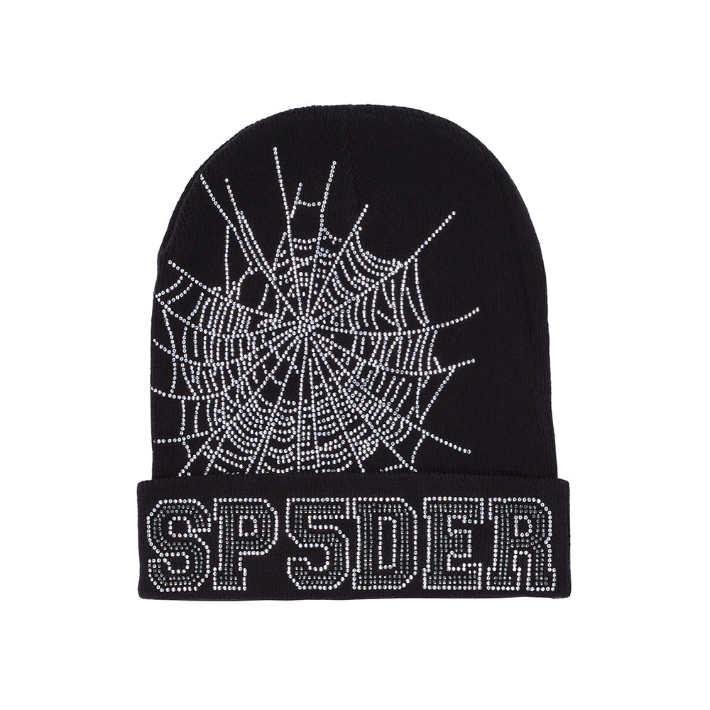 BLACK WEB BEANIE