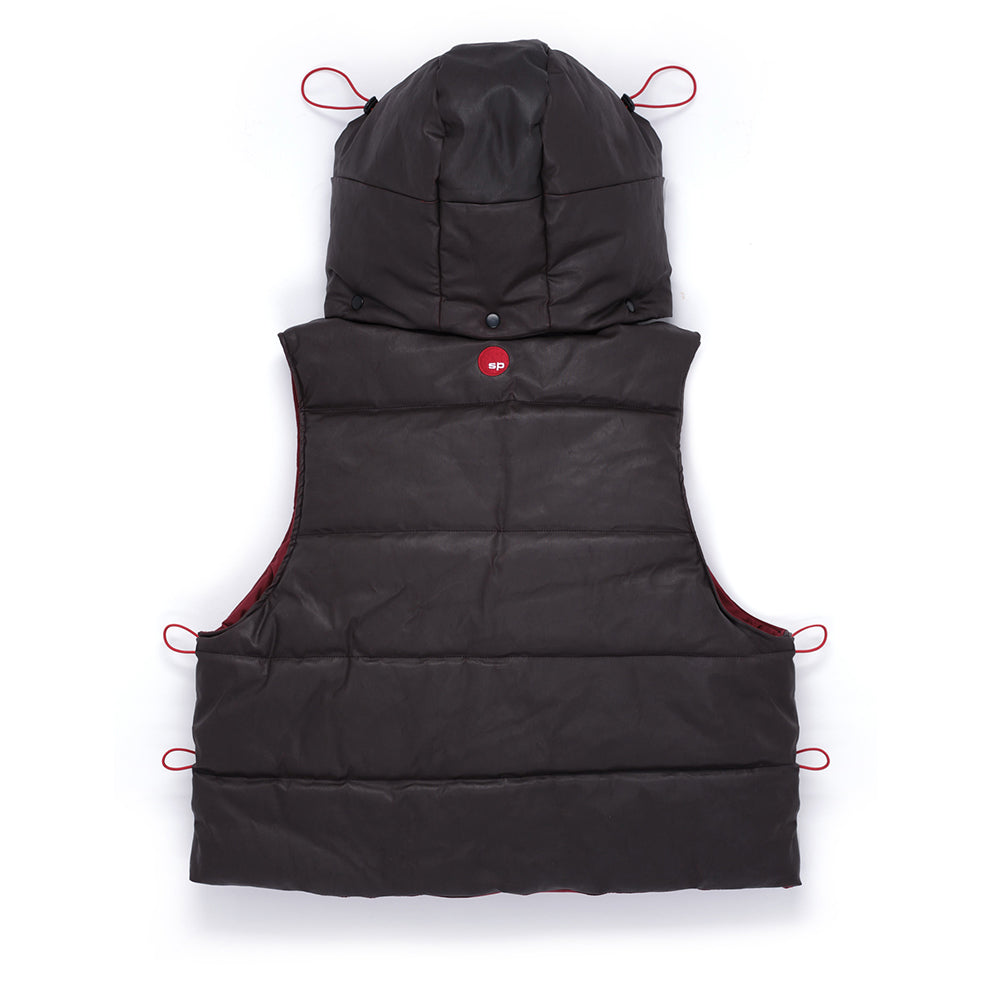 HOODED PUFFER VEST