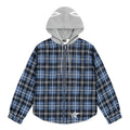HOODED ZIP FLANNEL SHIRT JACKET