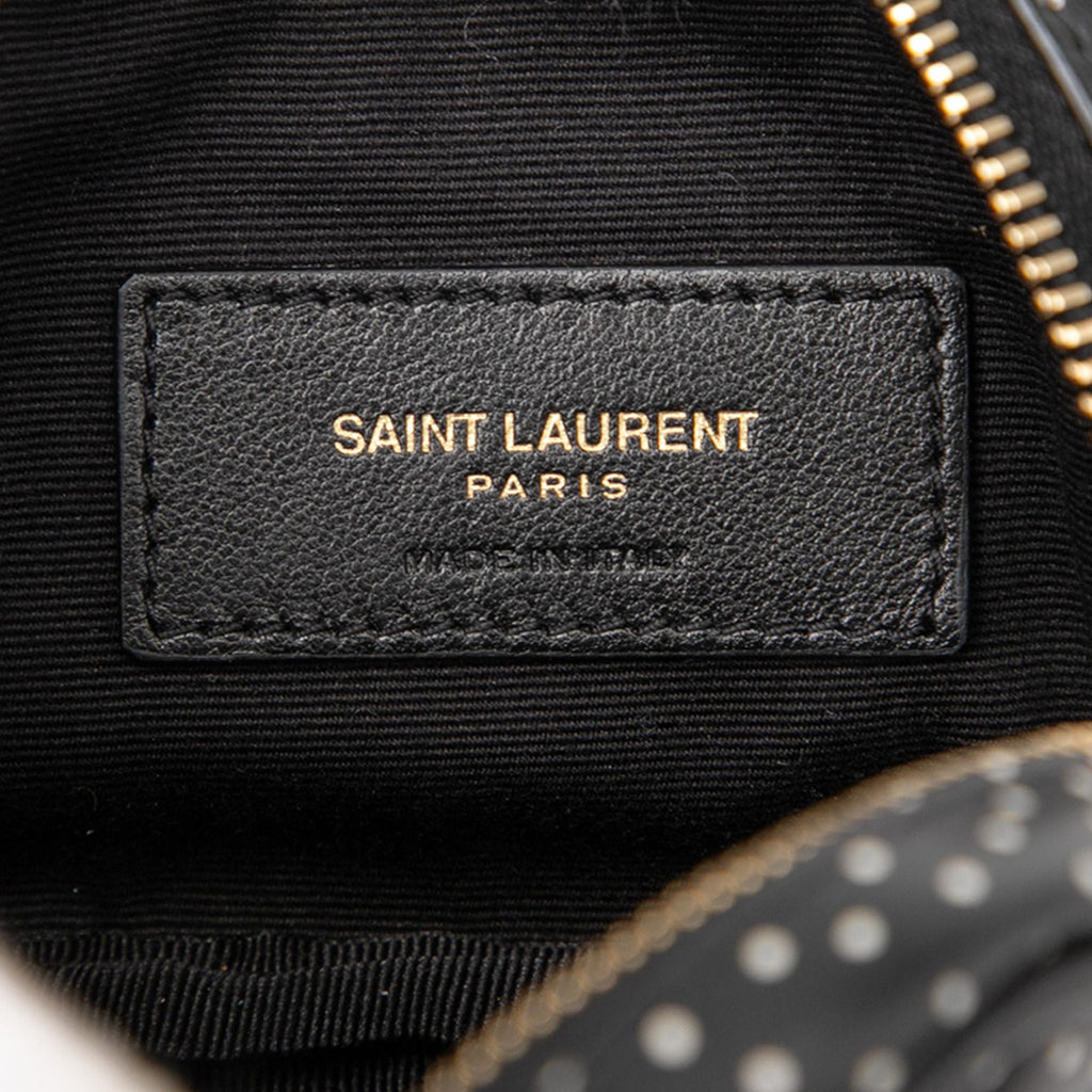 Saint Laurent Baby Quilted Chevron Calfskin Monogram Polka Dot Lou Camera Bag