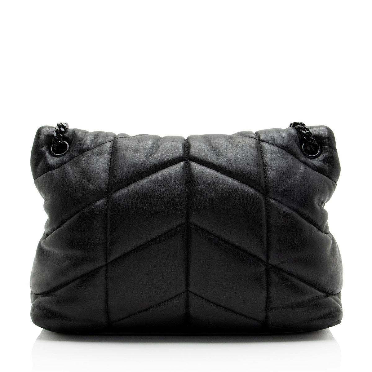 Saint Laurent Lambskin Monogram Puffer LouLou Medium Shoulder Bag