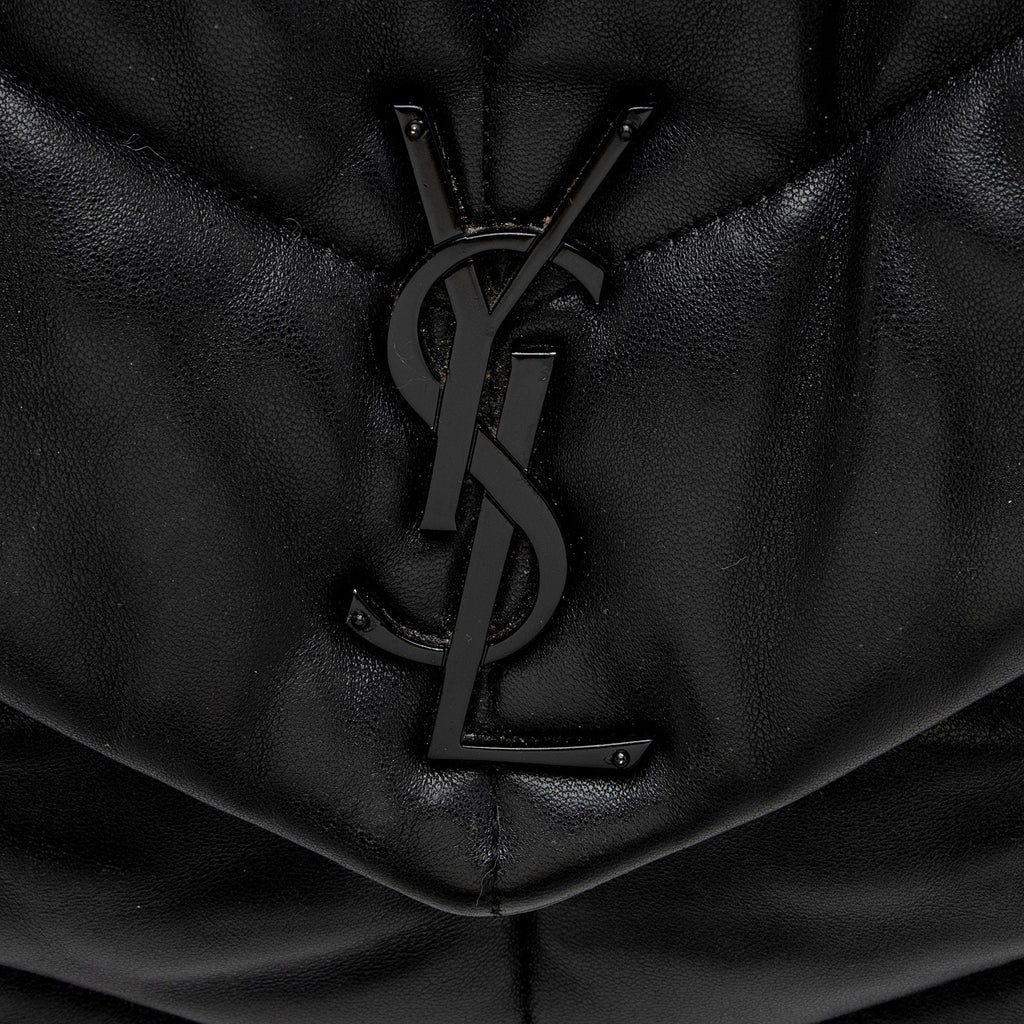 Saint Laurent Lambskin Monogram Puffer LouLou Medium Shoulder Bag