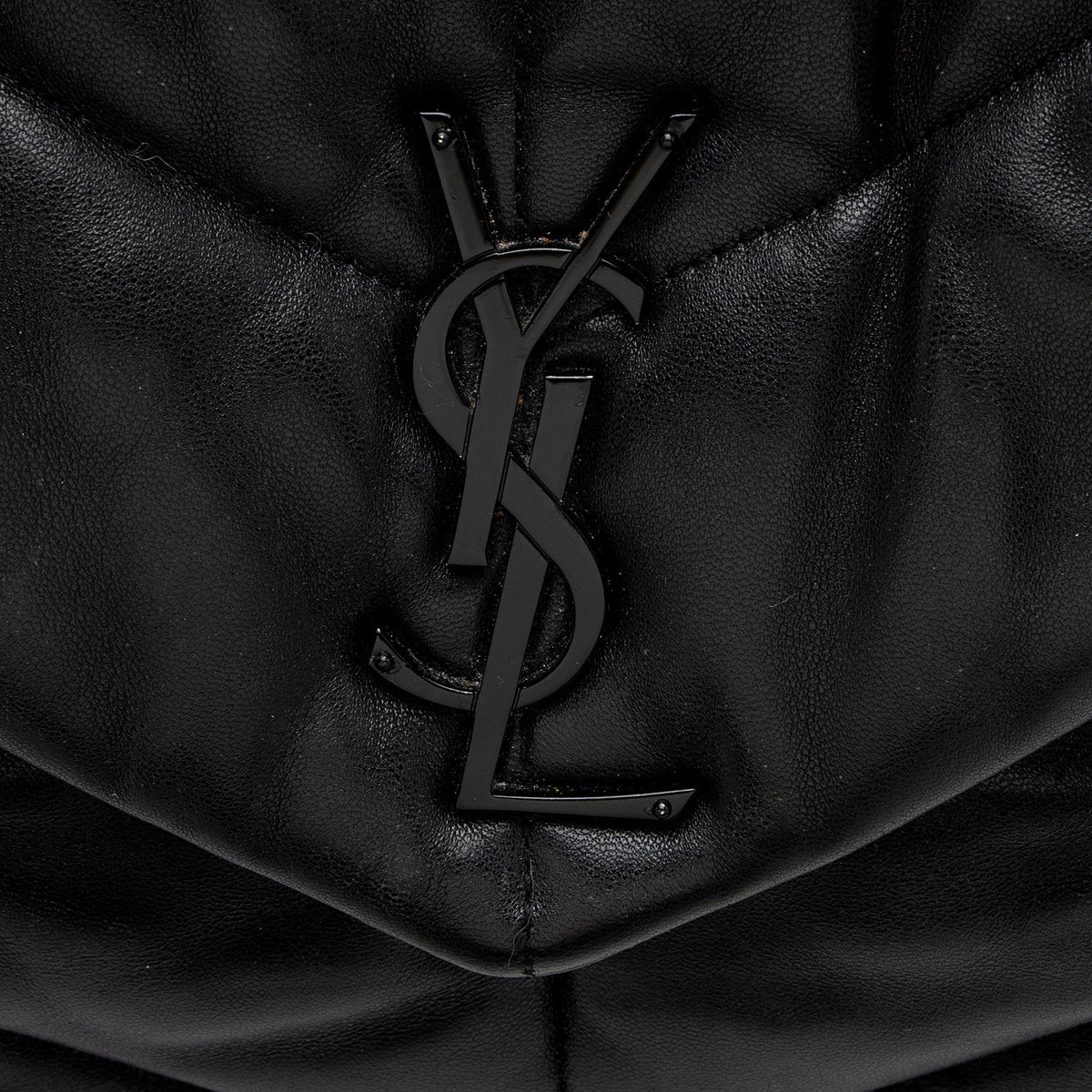 Saint Laurent Lambskin Monogram Puffer LouLou Medium Shoulder Bag