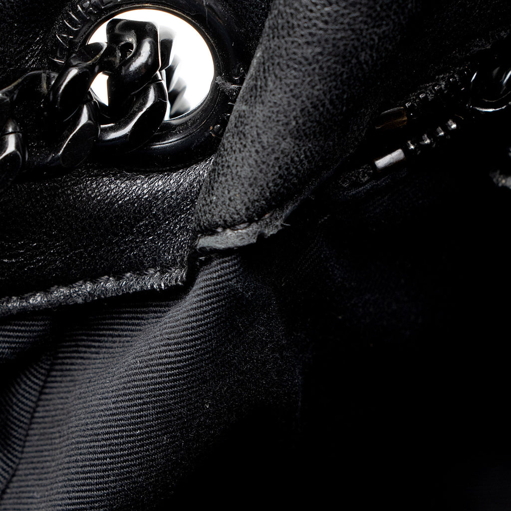Saint Laurent Lambskin Monogram Puffer LouLou Medium Shoulder Bag