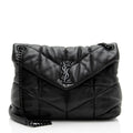 Saint Laurent Lambskin Monogram Puffer LouLou Medium Shoulder Bag
