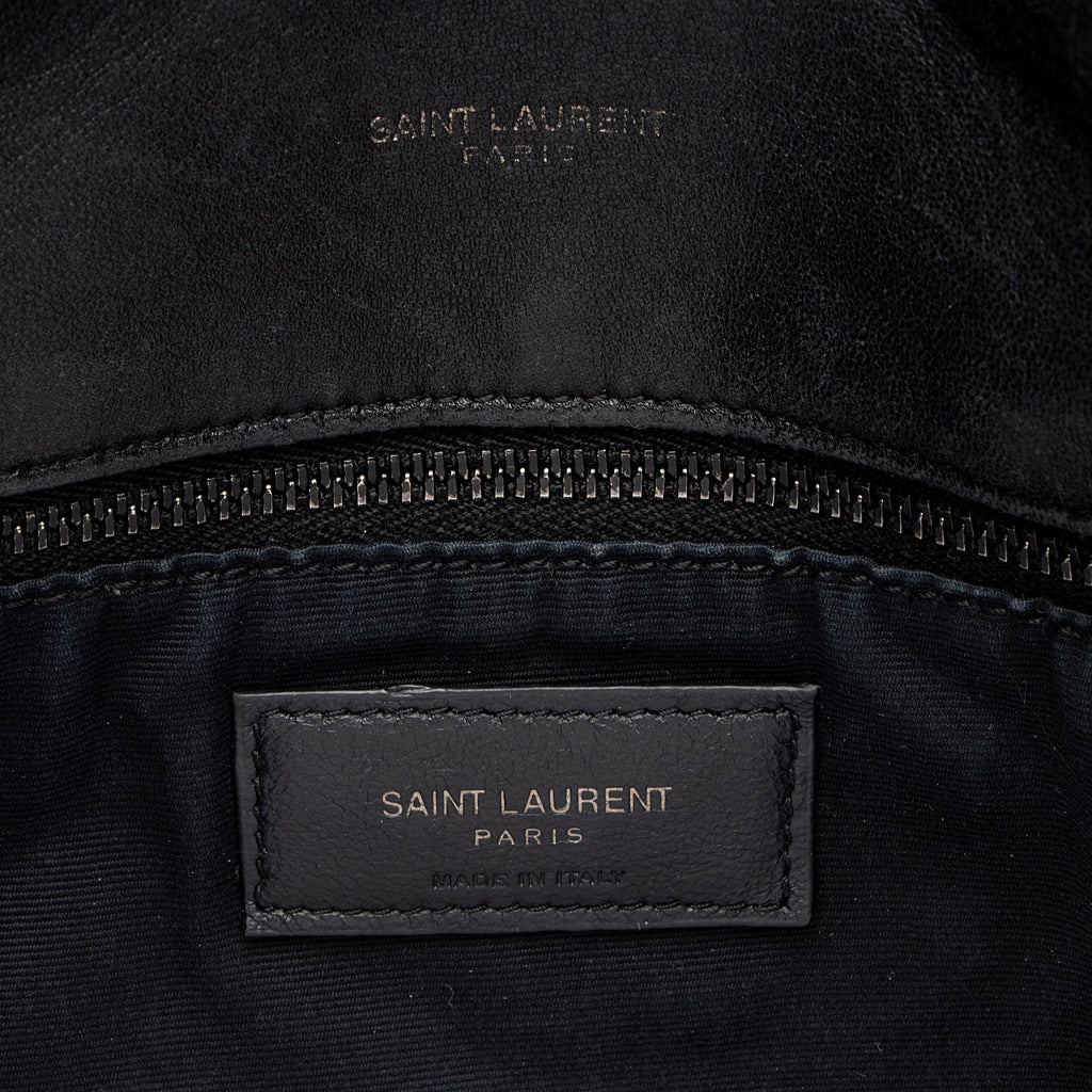 Saint Laurent Lambskin Monogram Puffer LouLou Medium Shoulder Bag