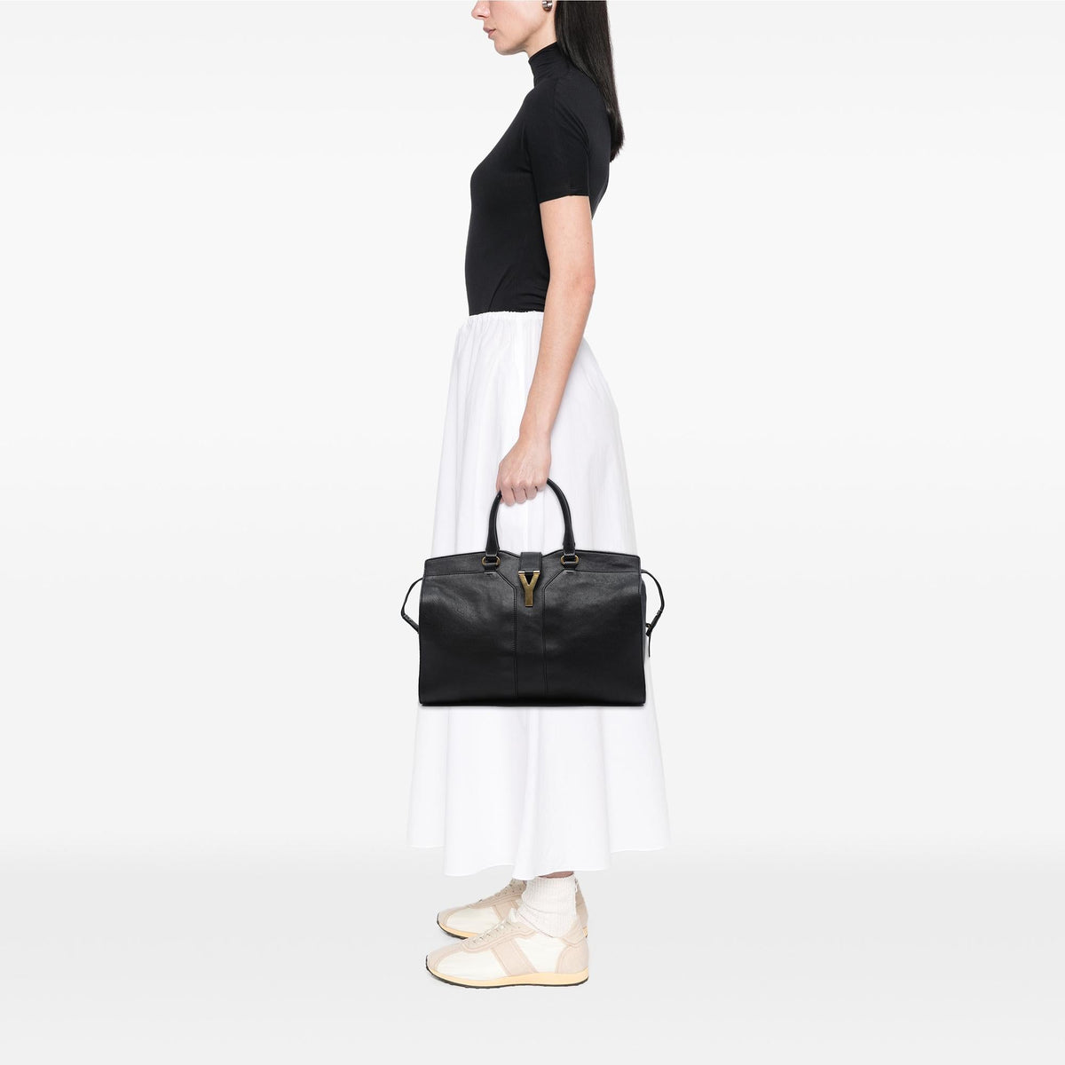 Saint Laurent Large Leather Cabas Chyc Satchel
