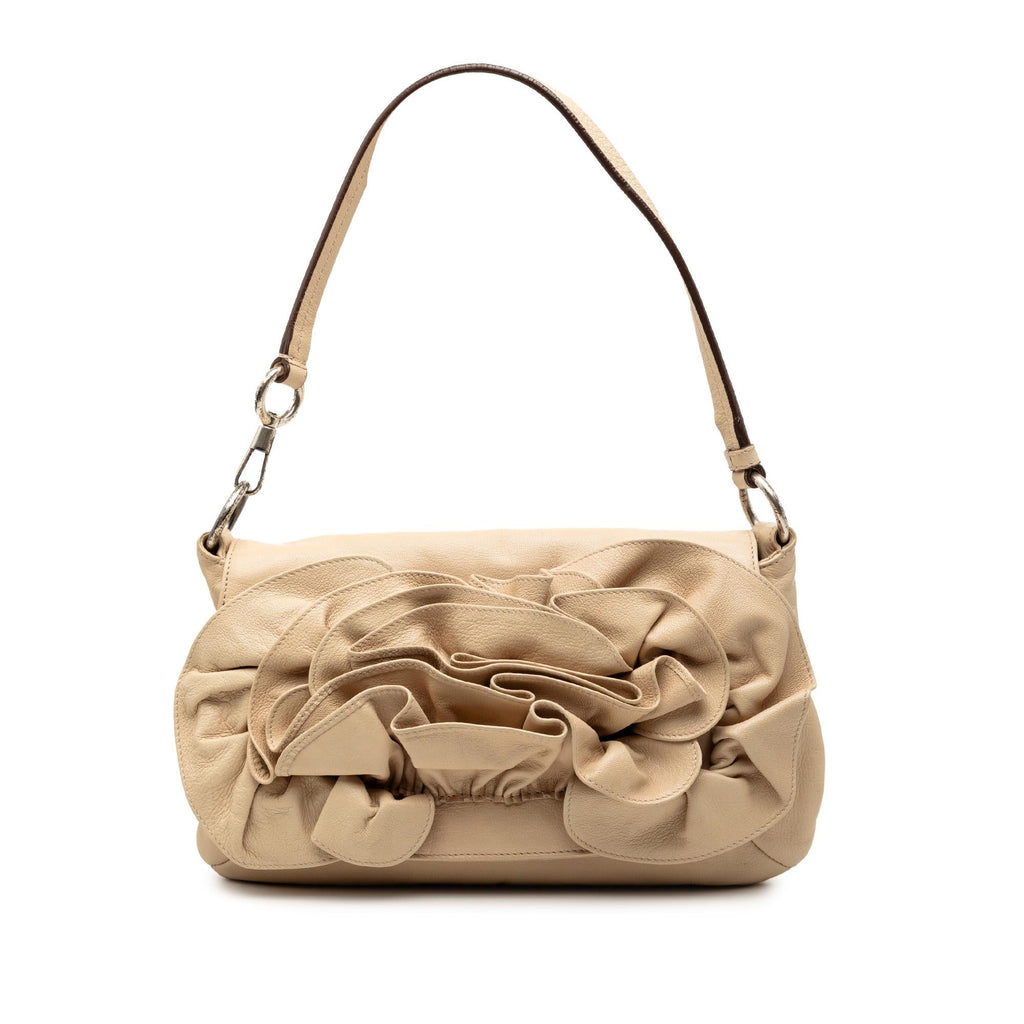 Saint Laurent Leather Nadja Rose Flap Bag
