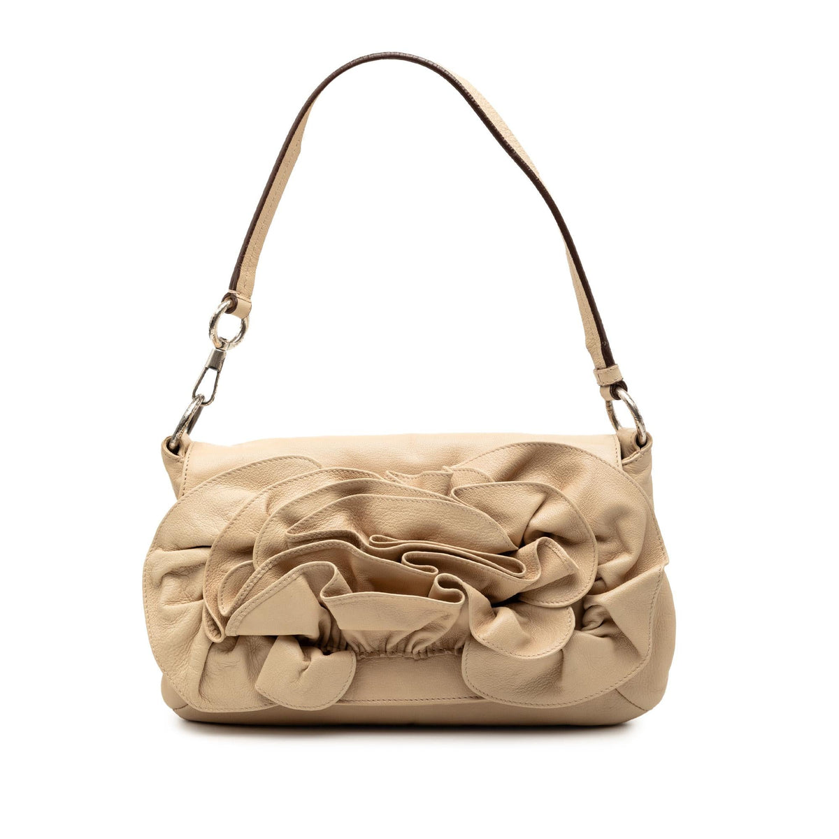 Saint Laurent Leather Nadja Rose Flap Bag