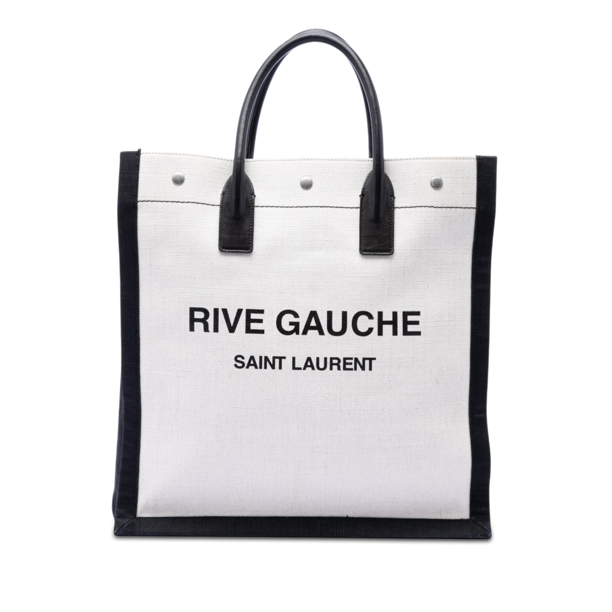 Saint Laurent Linen Rive Gauche North South Tote