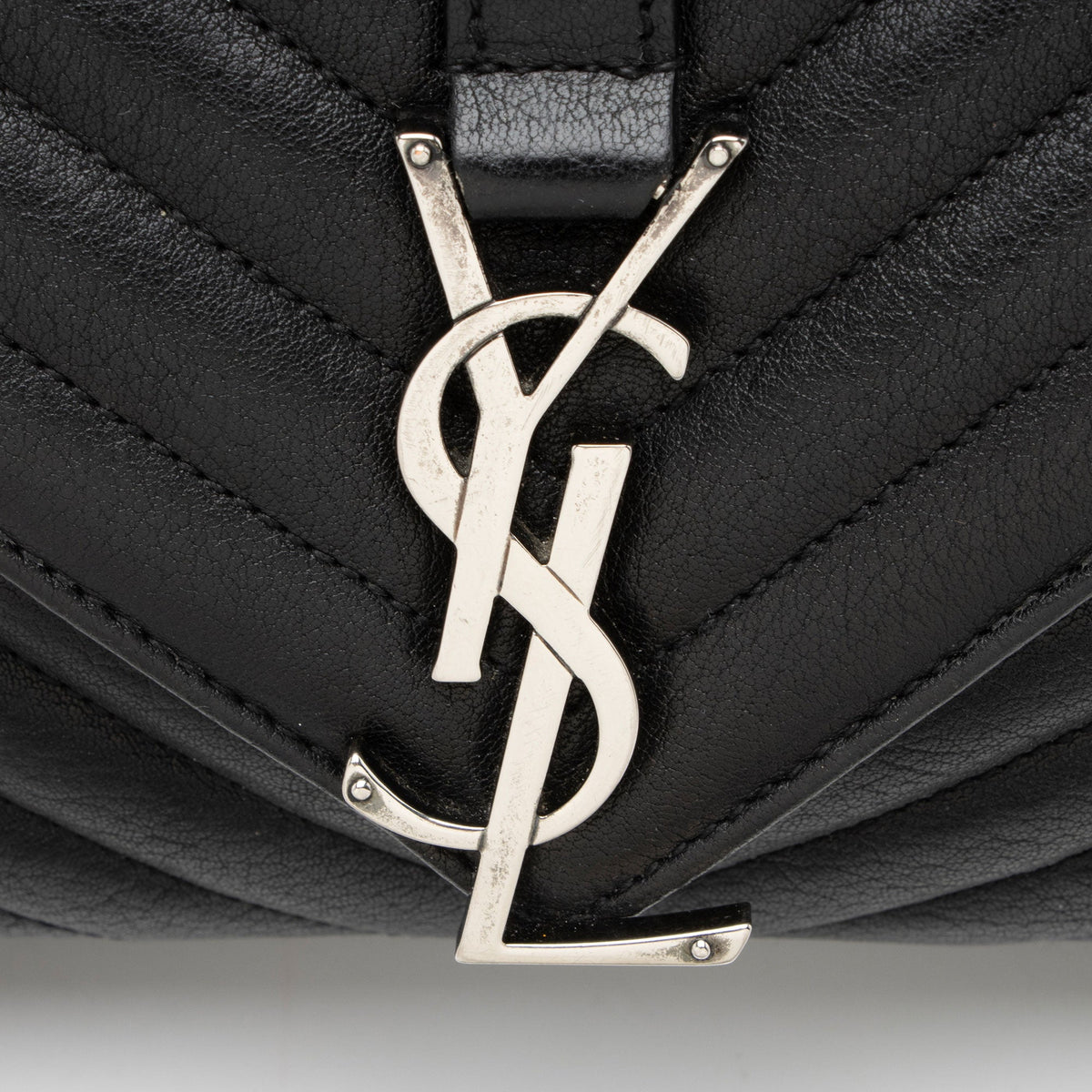 Saint Laurent Matelasse Calfskin Monogram College Large Shoulder Bag