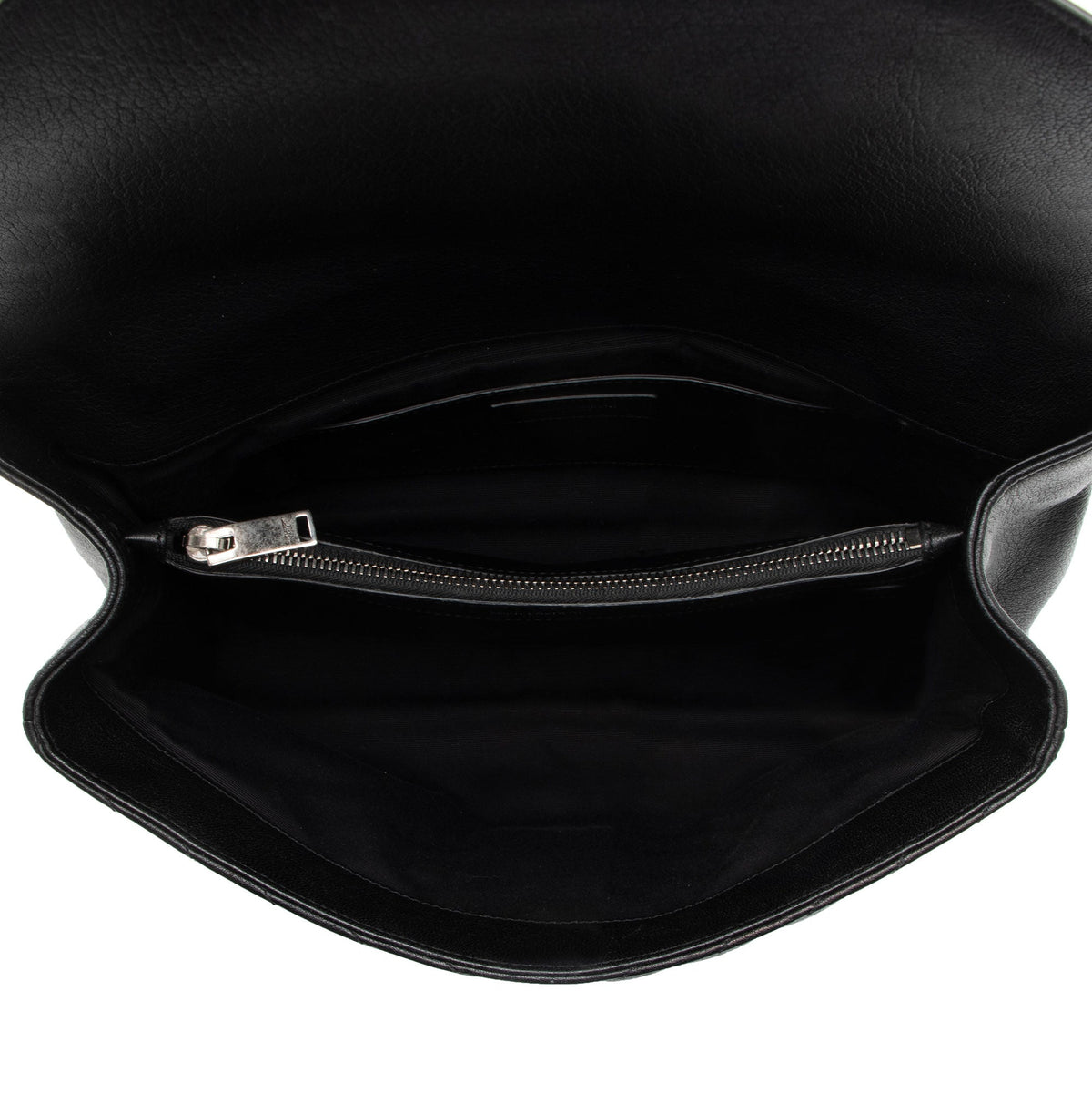 Saint Laurent Matelasse Calfskin Monogram College Large Shoulder Bag