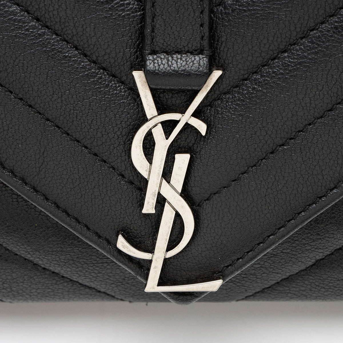 Saint Laurent Matelasse Calfskin Monogram College Mini Shoulder Bag