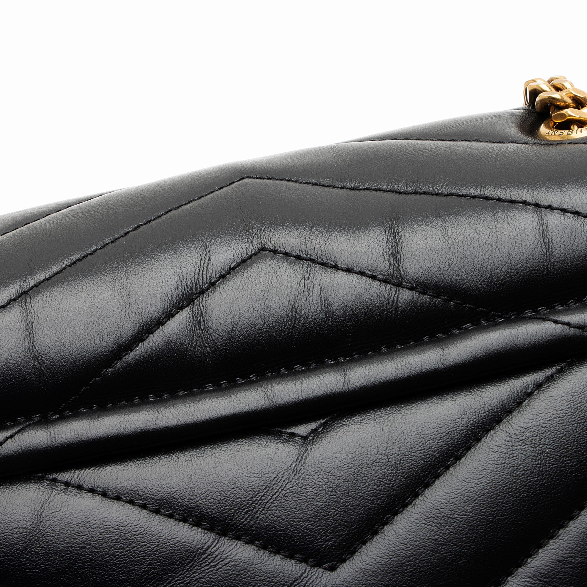 Saint Laurent Matelasse Calfskin Monogram LouLou Chain Medium Shoulder Bag