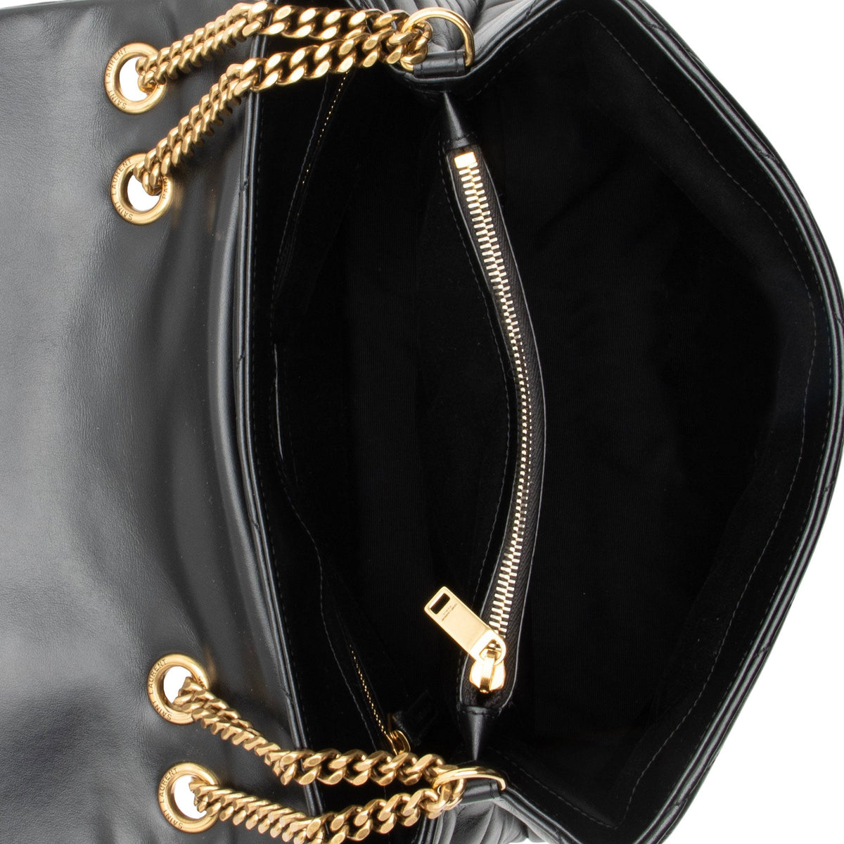 Saint Laurent Matelasse Calfskin Monogram LouLou Chain Medium Shoulder Bag