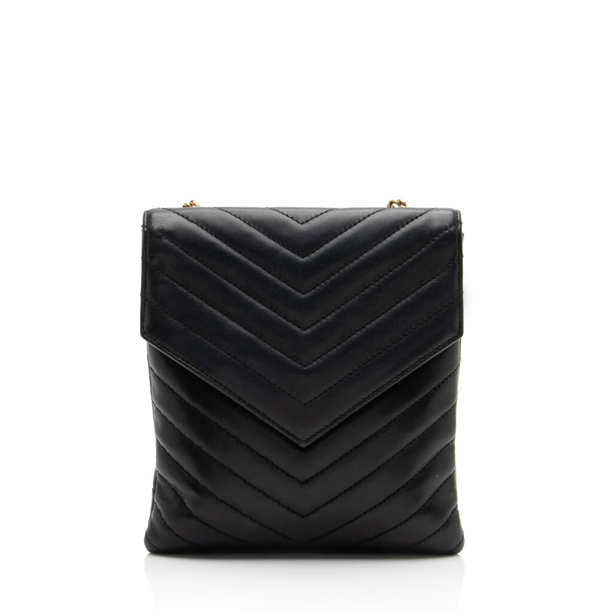 Saint Laurent Matelasse Lambskin Monogram Small Double Flap Bag
