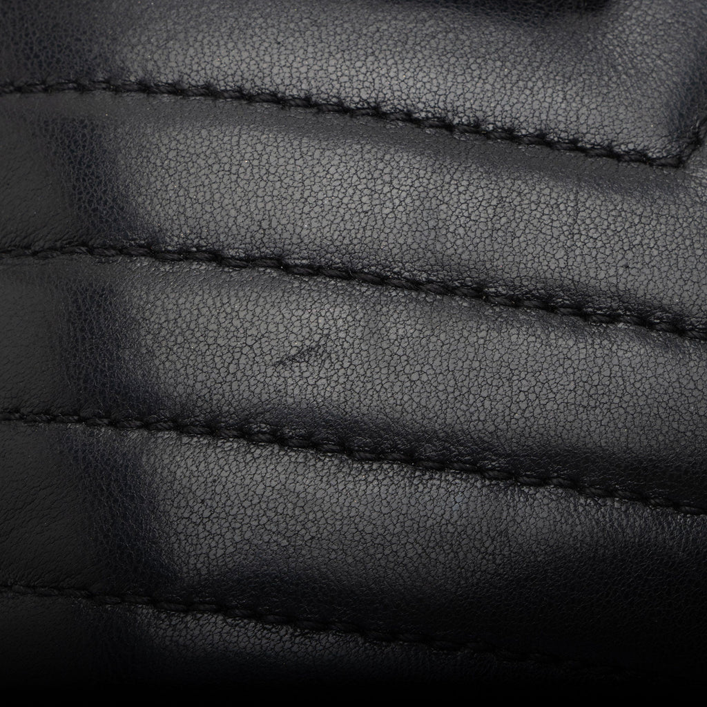 Saint Laurent Matelasse Lambskin Monogram Small Double Flap Bag