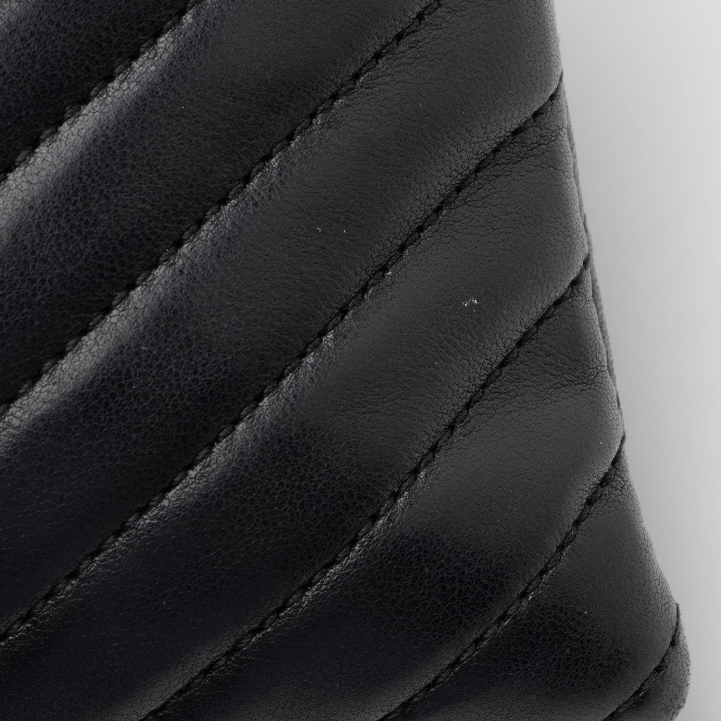 Saint Laurent Matelasse Lambskin Monogram Small Double Flap Bag