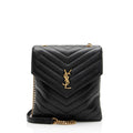 Saint Laurent Matelasse Lambskin Monogram Small Double Flap Bag