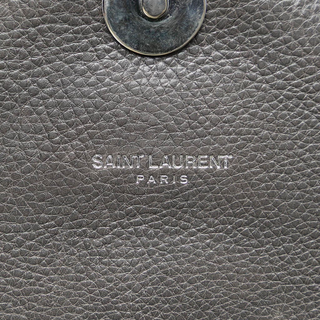 Saint Laurent Medium Chevron Sheepskin Monogram College Satchel