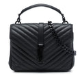 Saint Laurent Medium Chevron Sheepskin  Monogram Monochrome College Bag