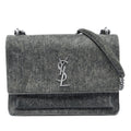 Saint Laurent Medium Denim Monogram Sunset Crossbody