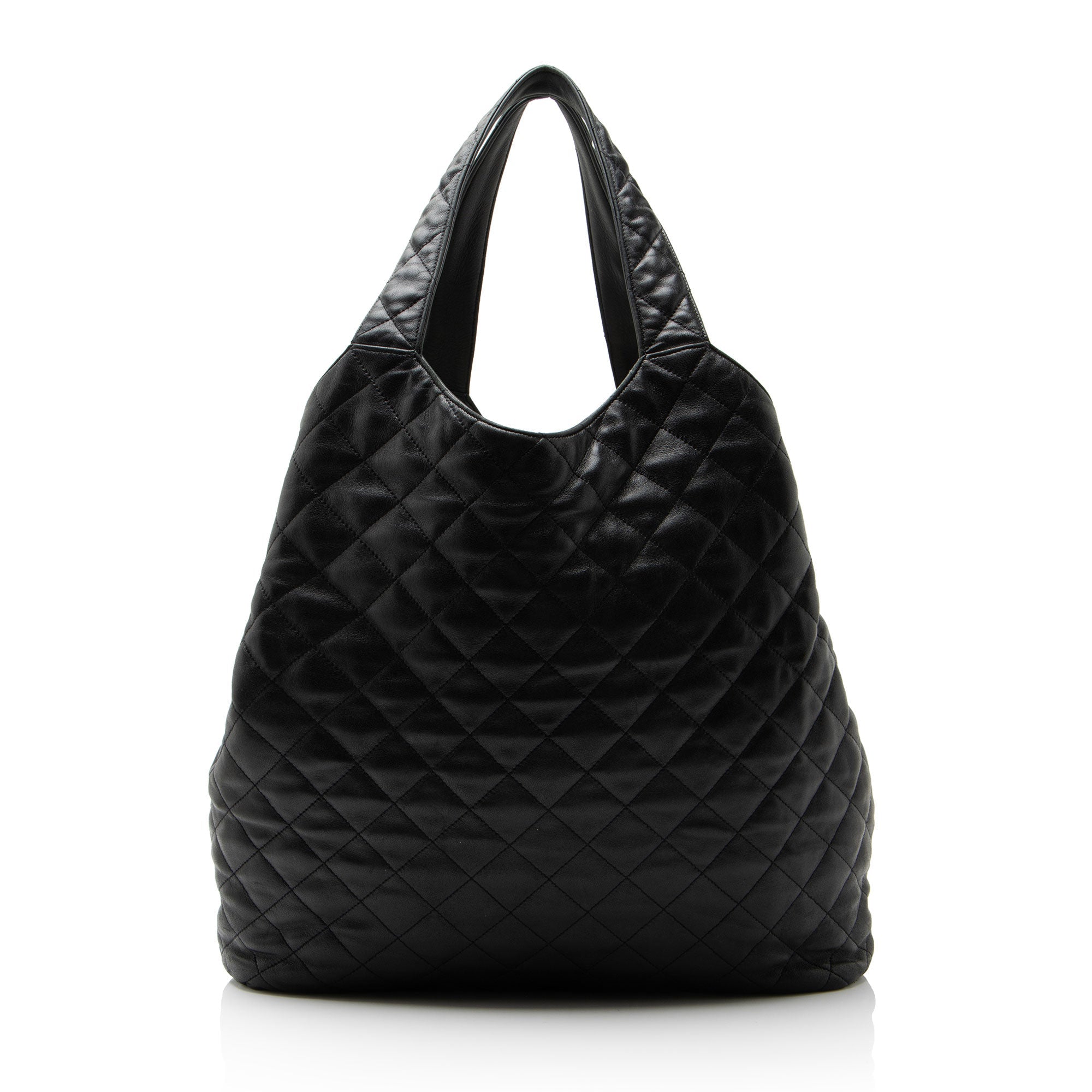 Saint Laurent Quilted Lambskin Monogram Icare Maxi Shopping Tote