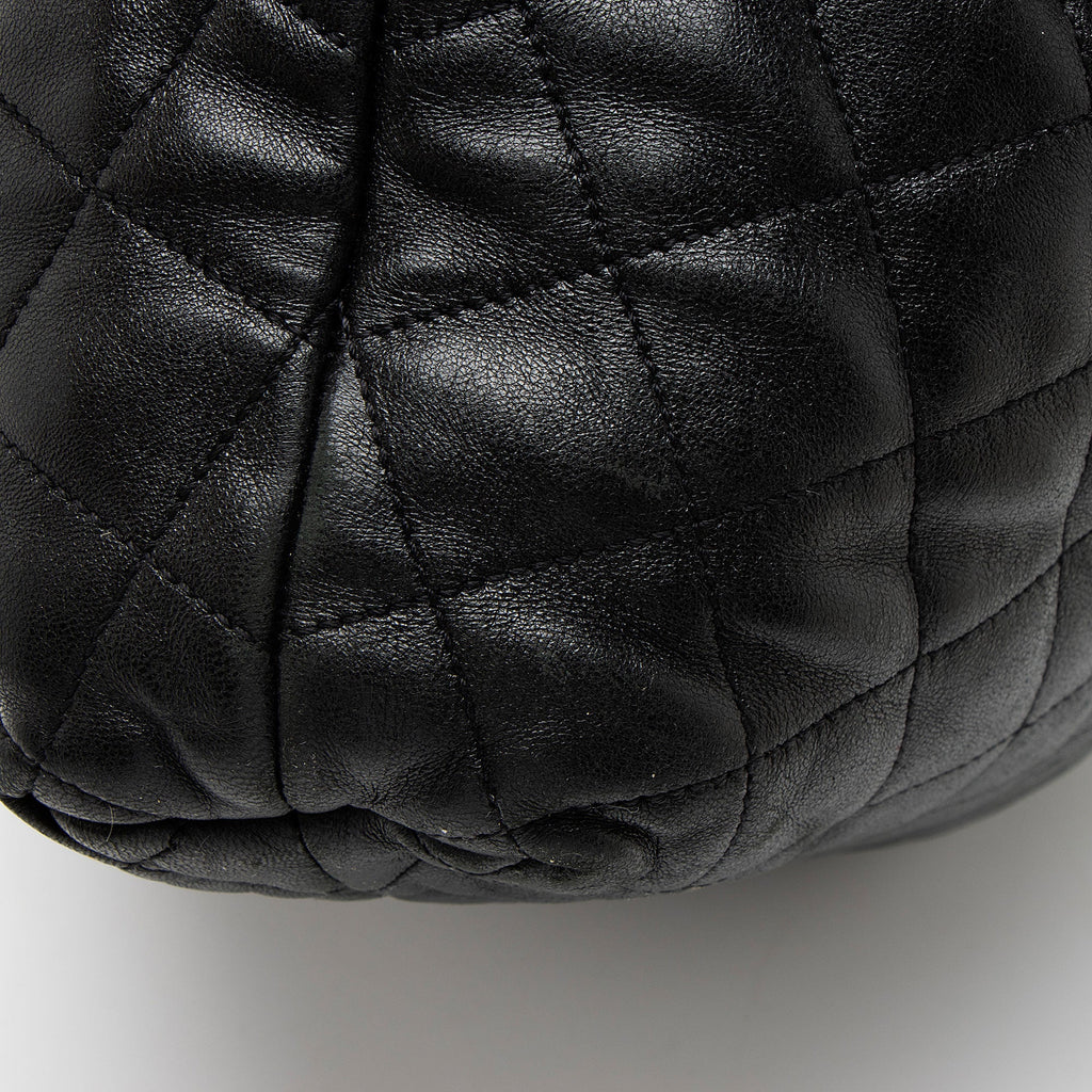 Saint Laurent Quilted Lambskin Monogram Icare Maxi Shopping Tote