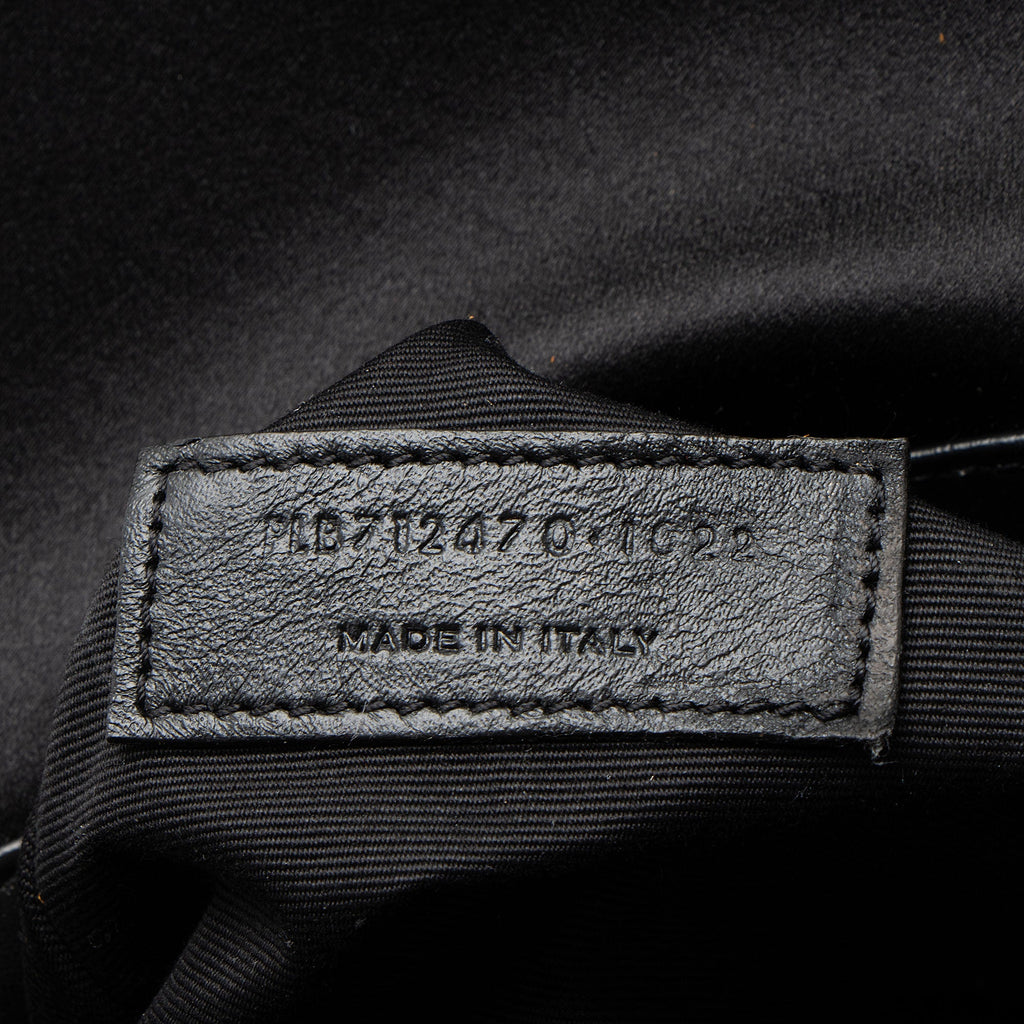 Saint Laurent Satin Monogram Gaby Chain Envelope Bag