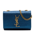 Saint Laurent Small Metallic Calfskin Classic Monogram Kate Crossbody