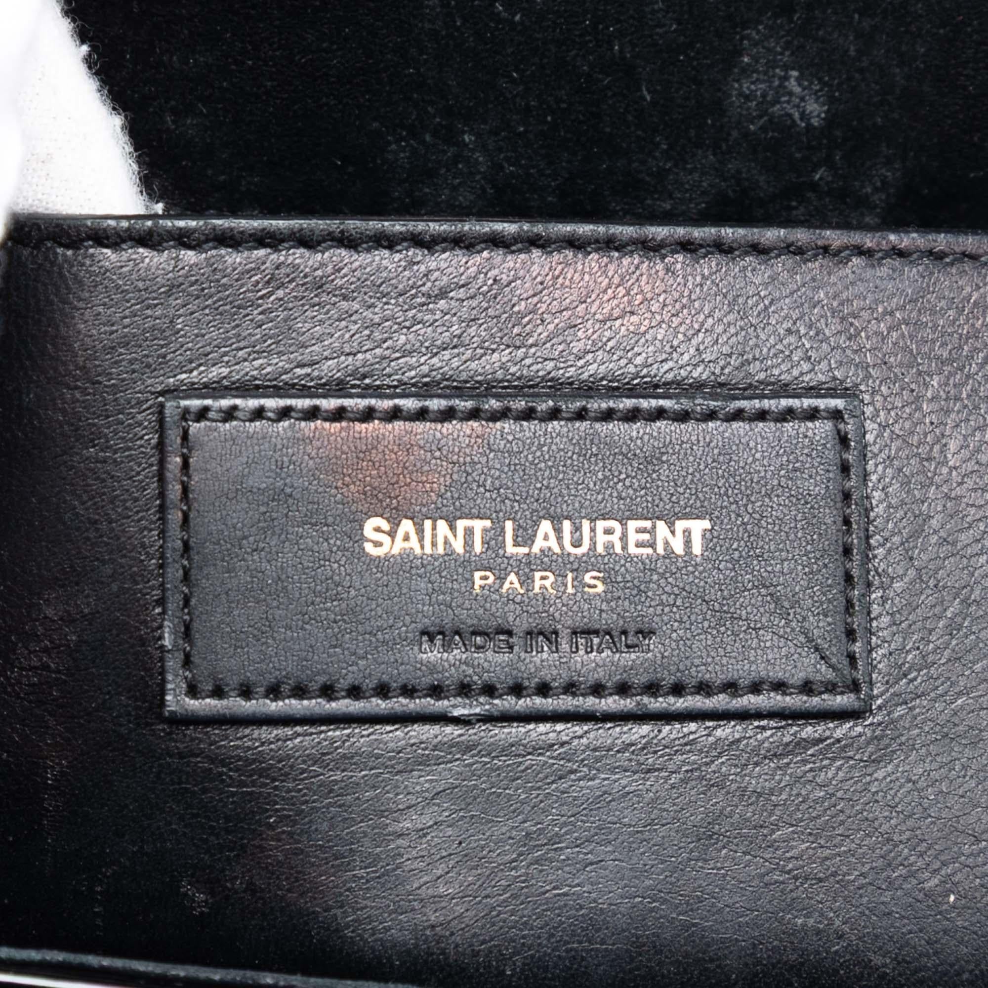 Saint Laurent Small Quilted Patent Monogram Kate Tassel Crossbody