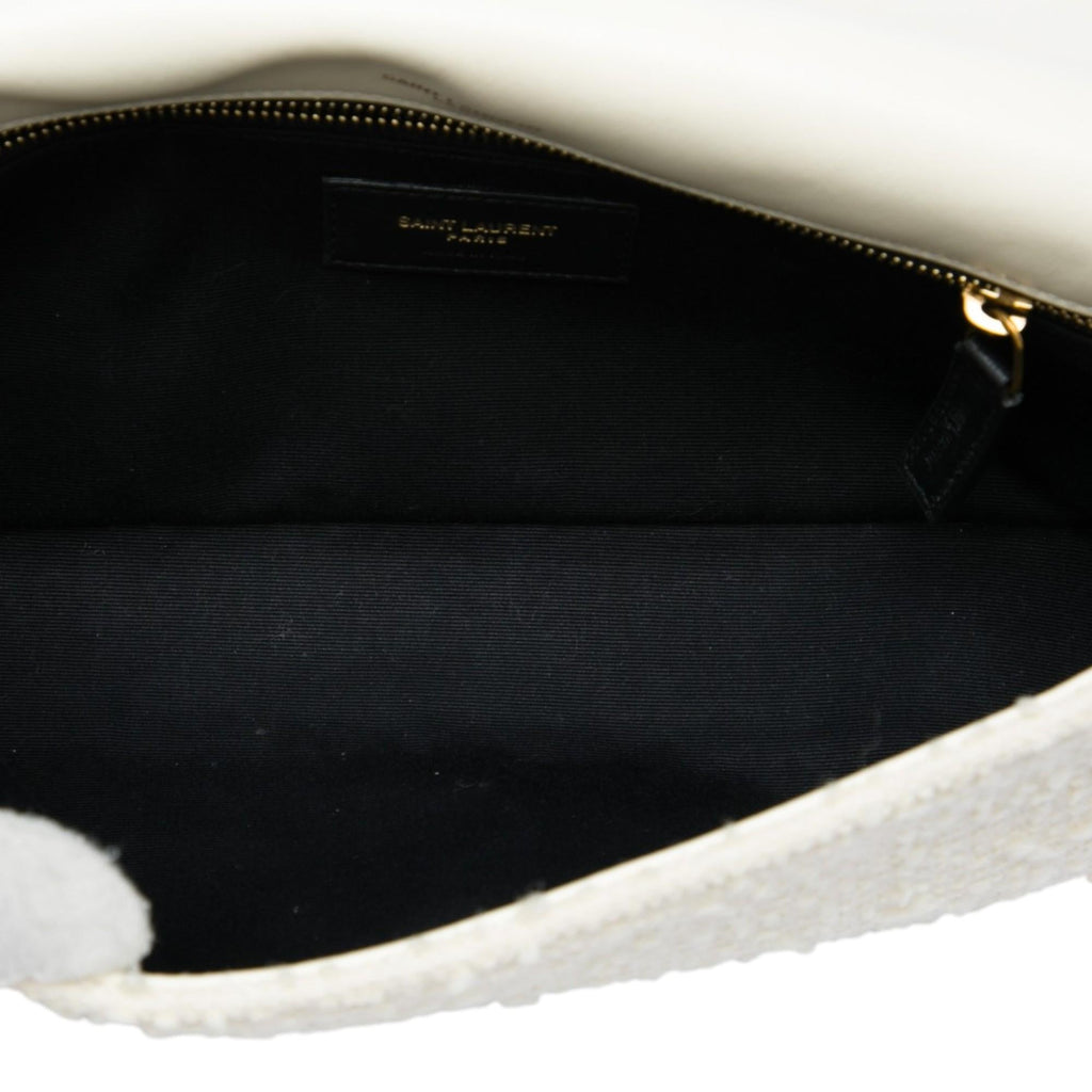 Saint Laurent Tweed Monogram Kate 99 Tassel Bag