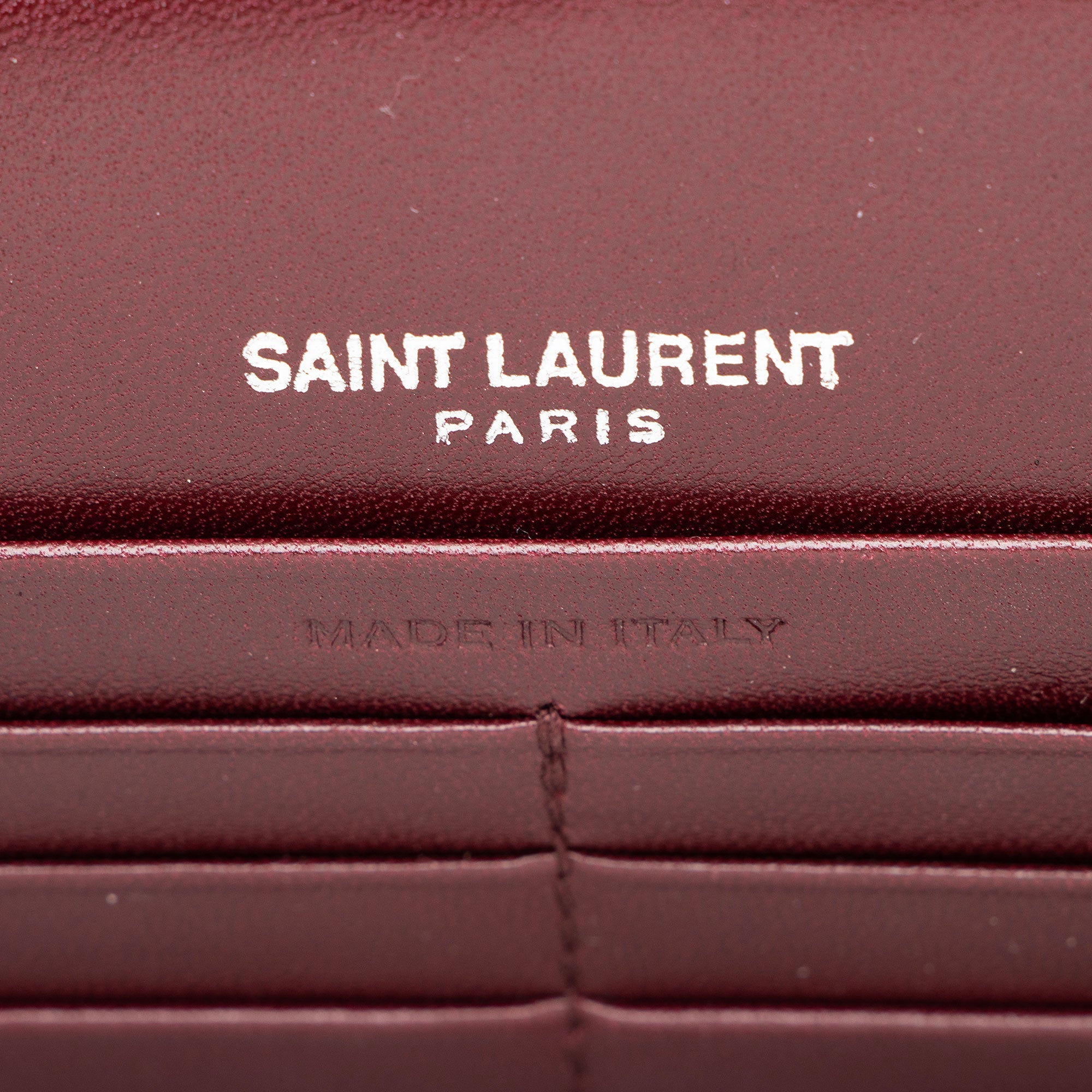 Saint Laurent Velvet Crystal Monogram Kate Tassel Chain Wallet
