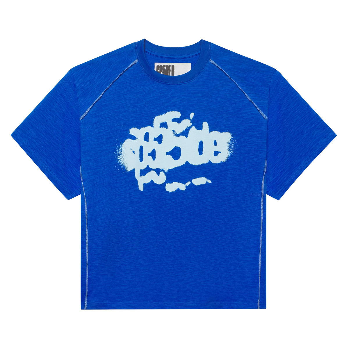 CONTRAST STITCH SLUB TEE