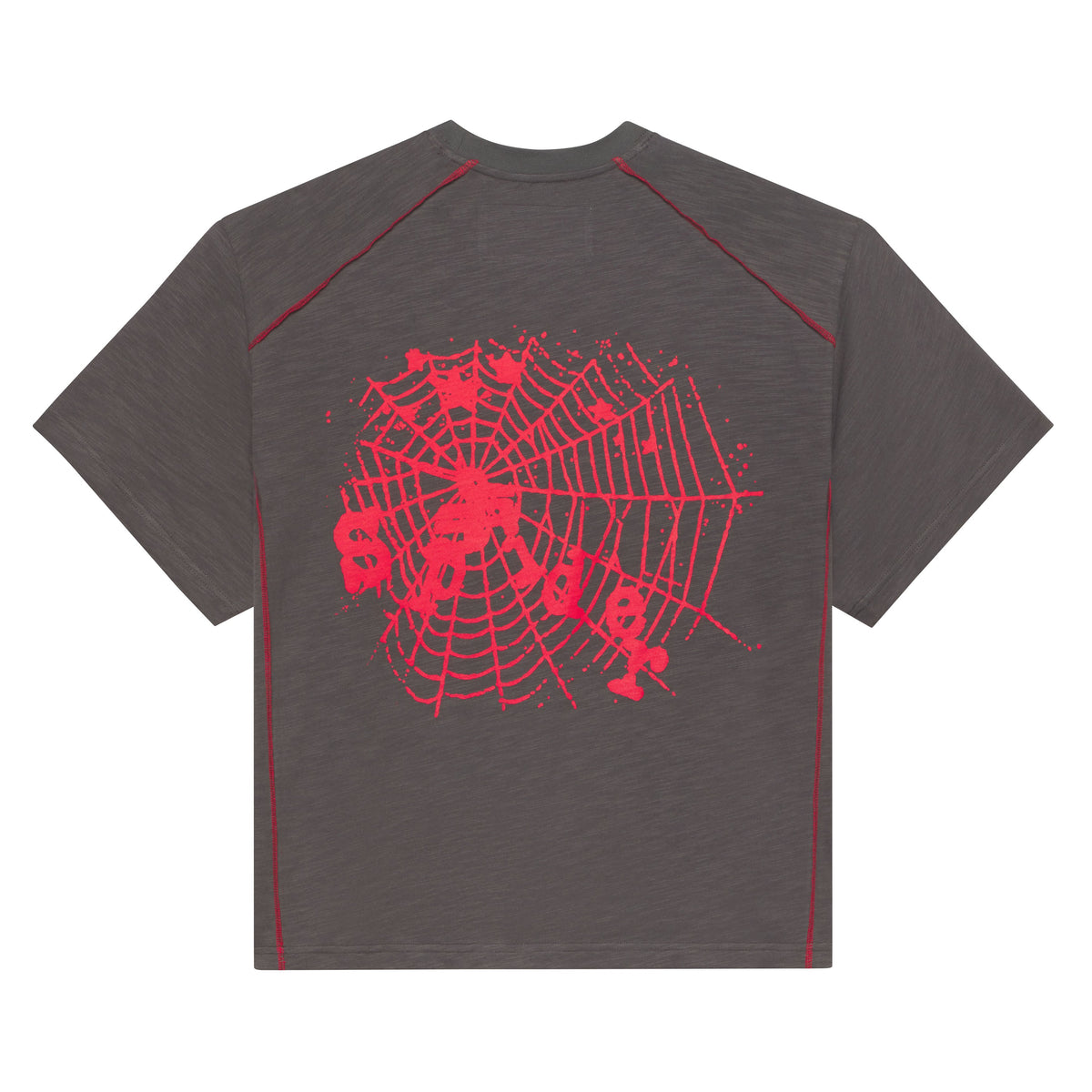 CONTRAST STITCH SLUB TEE