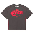 CONTRAST STITCH SLUB TEE