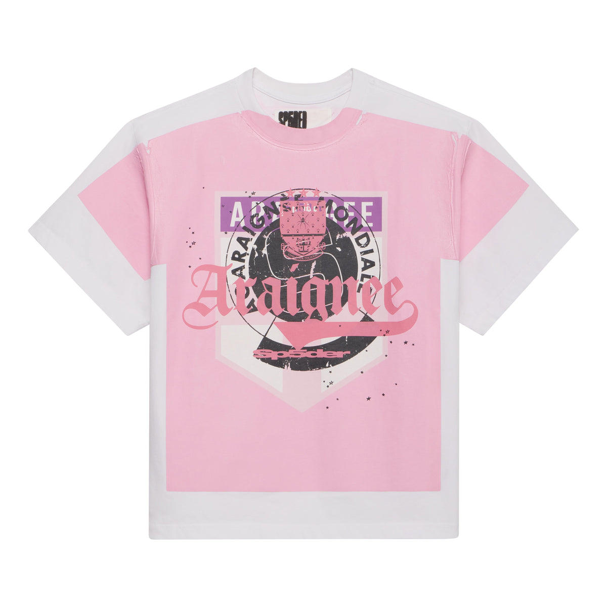 OVERPRINT ARAIGNEE TEE