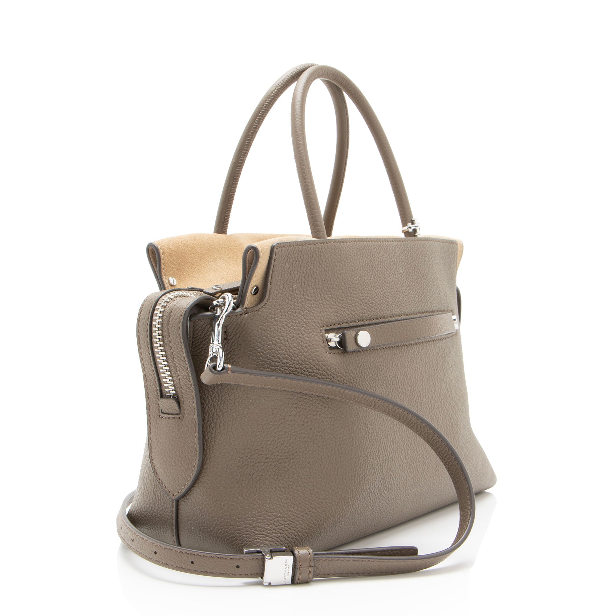 Tory Burch Pebbled Leather Mercer Satchel