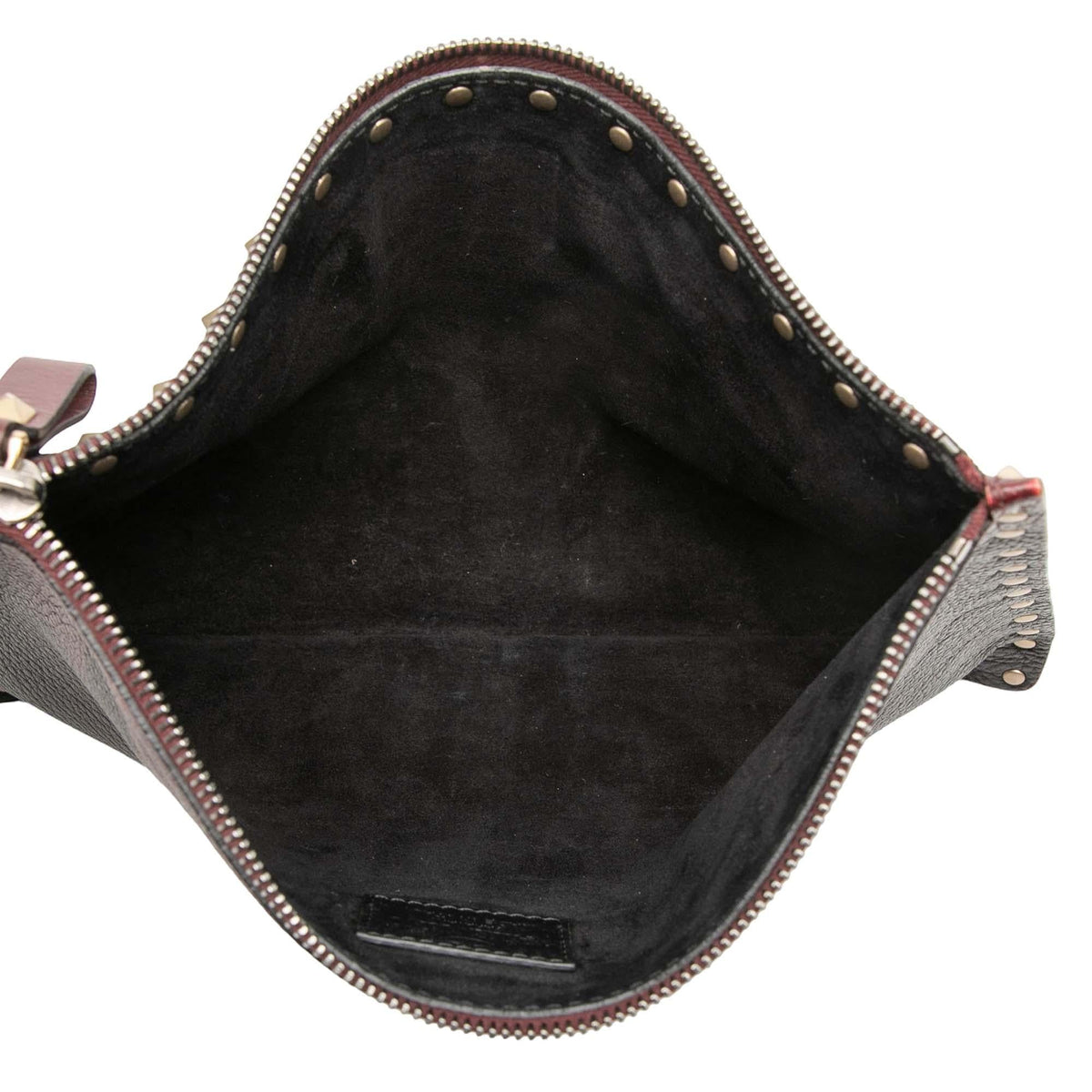 Valentino Grained Calfskin Rockstud Camouflage Zip Clutch