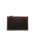 Valentino Grained Calfskin Rockstud Camouflage Zip Clutch