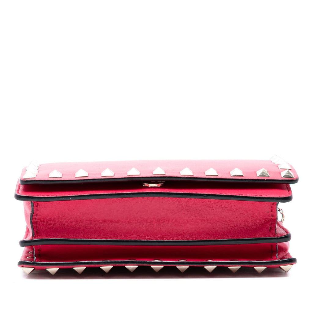 Valentino Leather Rockstud Chain Pouch
