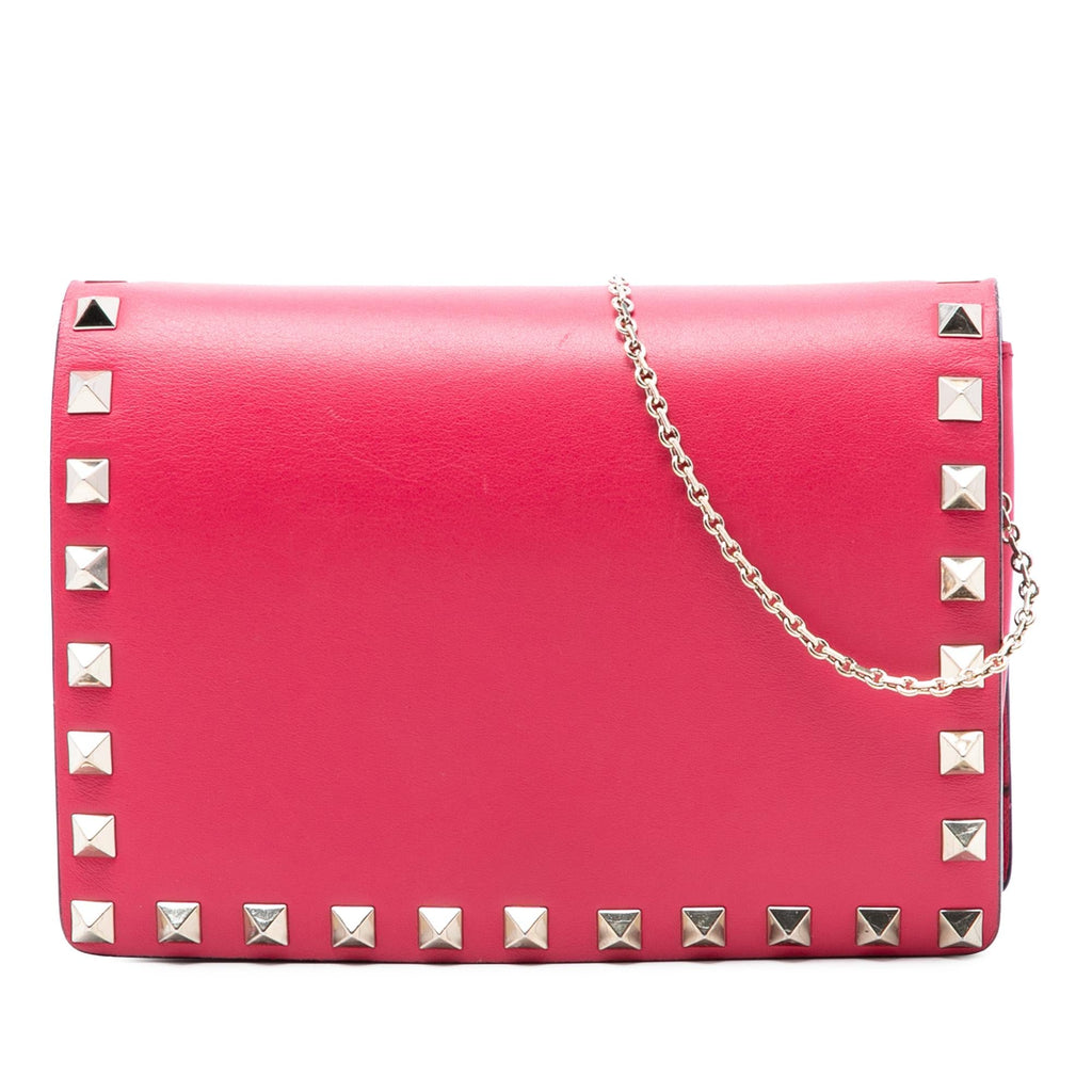 Valentino Leather Rockstud Chain Pouch
