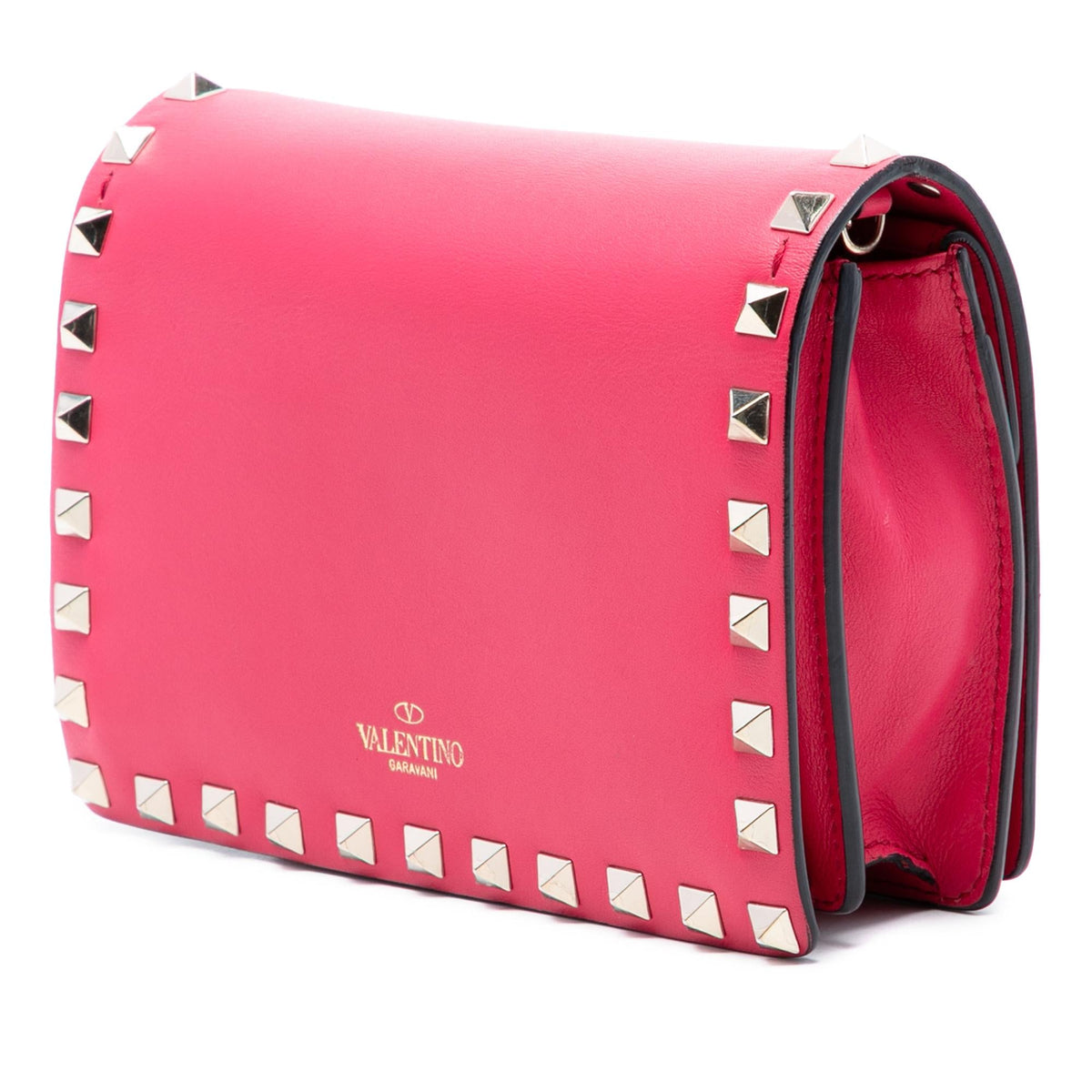 Valentino Leather Rockstud Chain Pouch