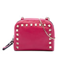 Valentino Leather Rockstud Double Zip Chain Crossbody